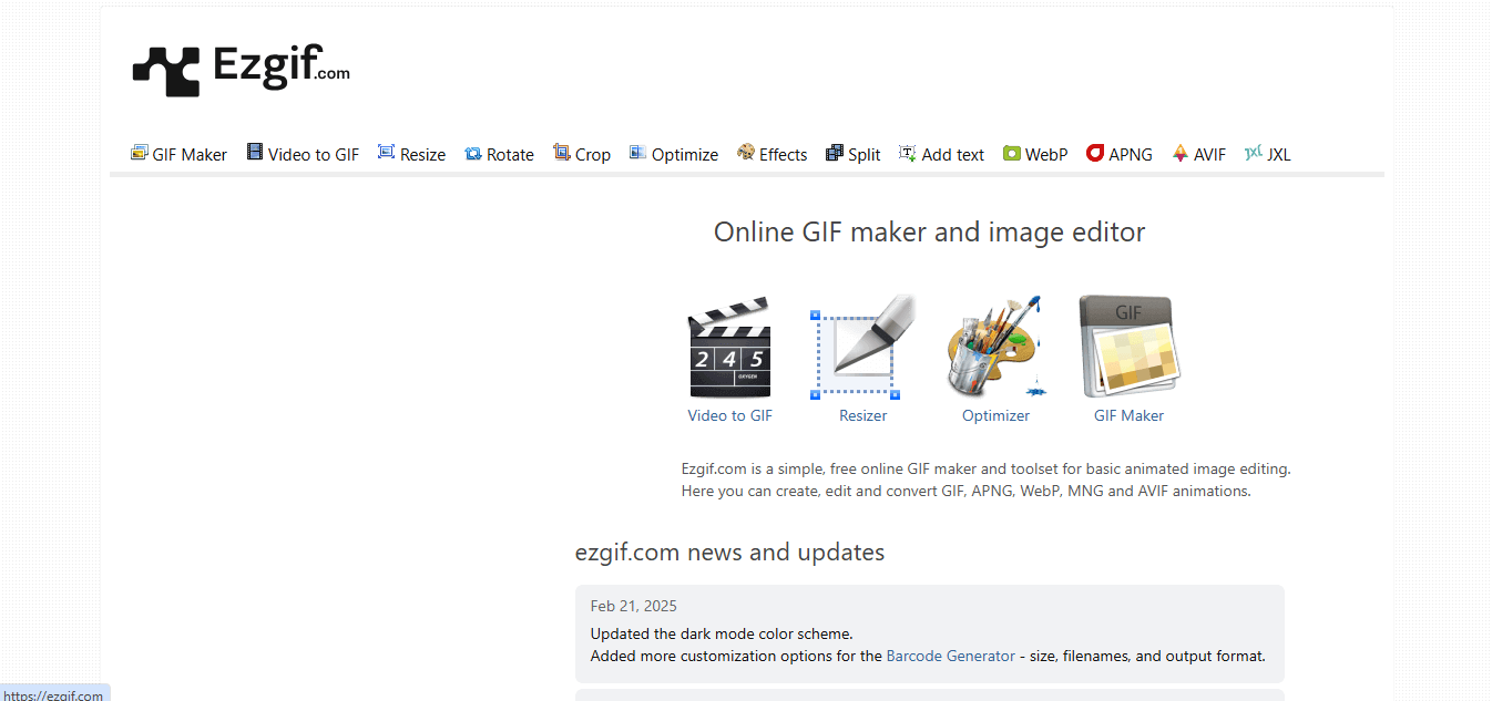 کاهش حجم عکس ezgif.com